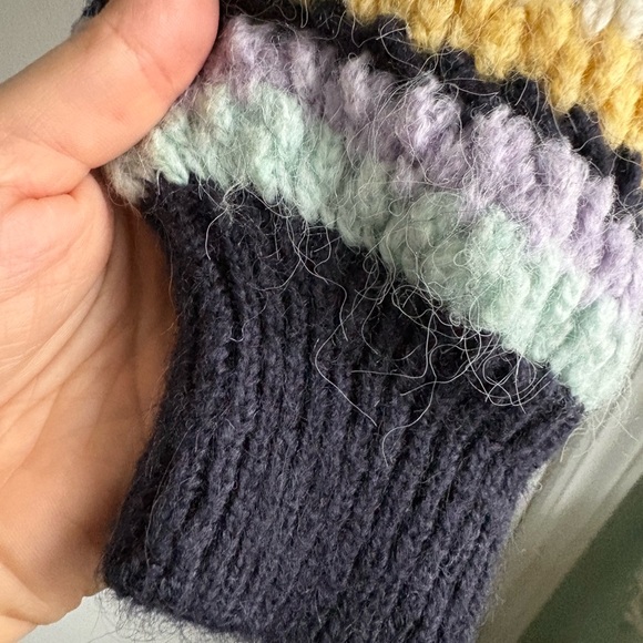 Zara Black and Multicolor Striped Sweater - Picture 4 of 5